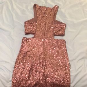 Mini Gold Sequin Cocktail Dress